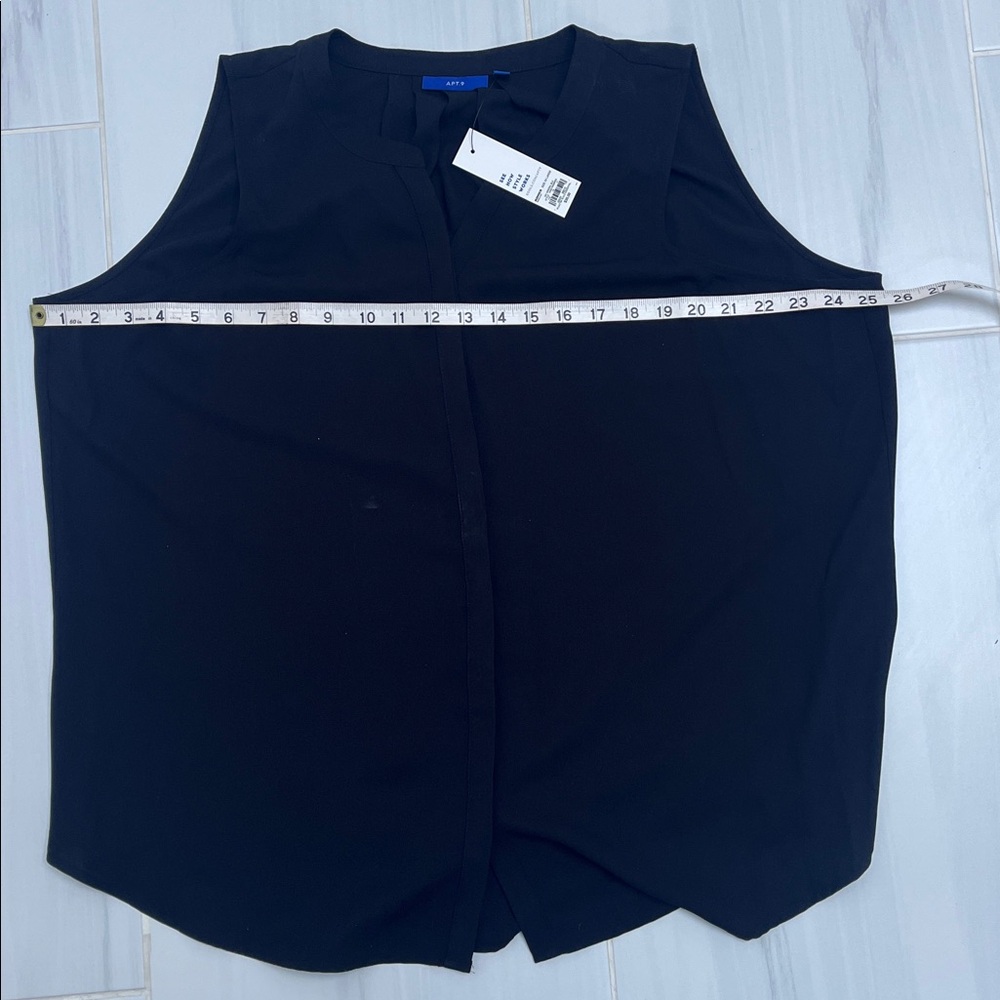 Apt. 9 Women's Black Sleeveless Blouse Size XXL. New with tags - Picture 7 of 7